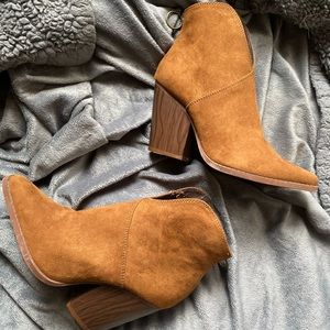 Brown Suede Booties
